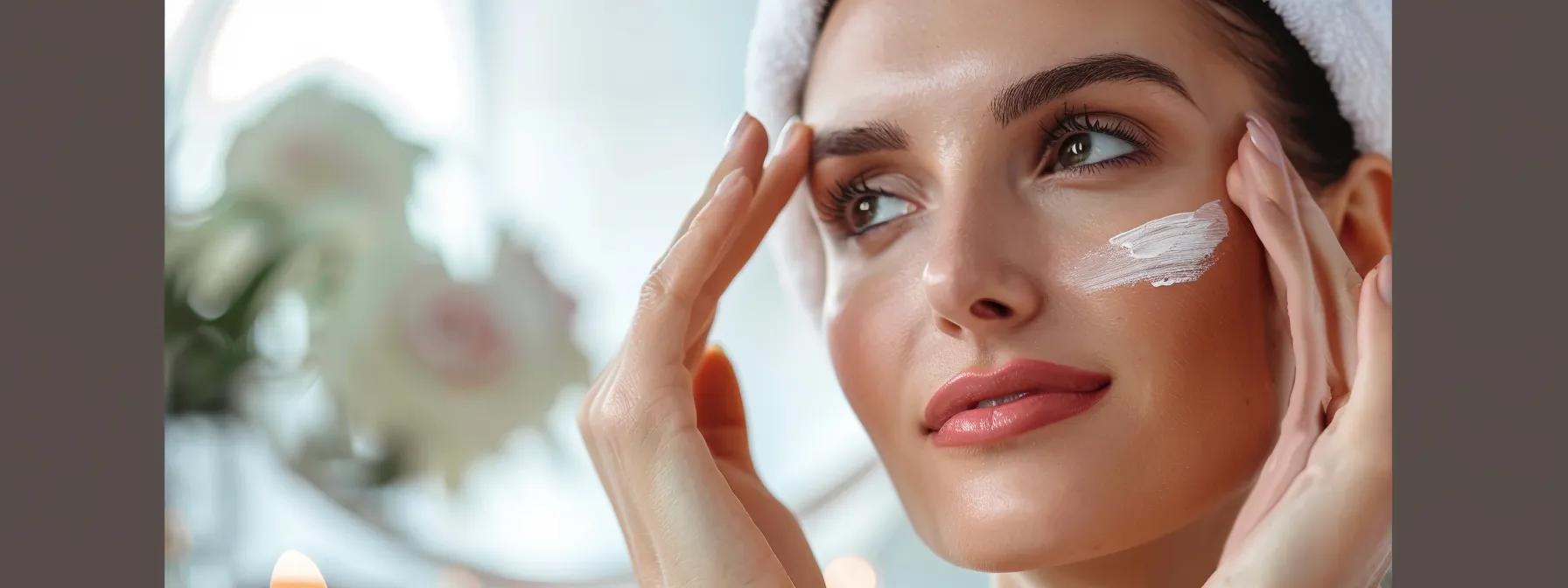 a sleek, modern aesthetic clinic in sandy springs showcases a confident patient admiring their smooth skin in an elegant, well-lit mirror, emphasizing the transformative benefits of botox.